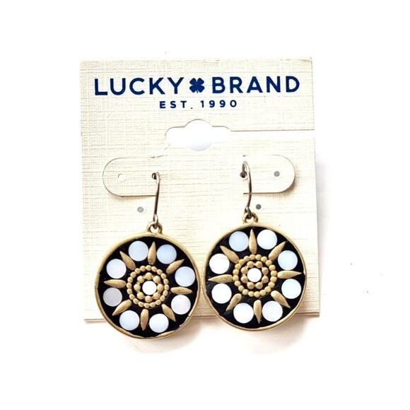 Lucky Brand Jewelry - New Lucky Brand Earrings Dangle Disc Boho NWT
